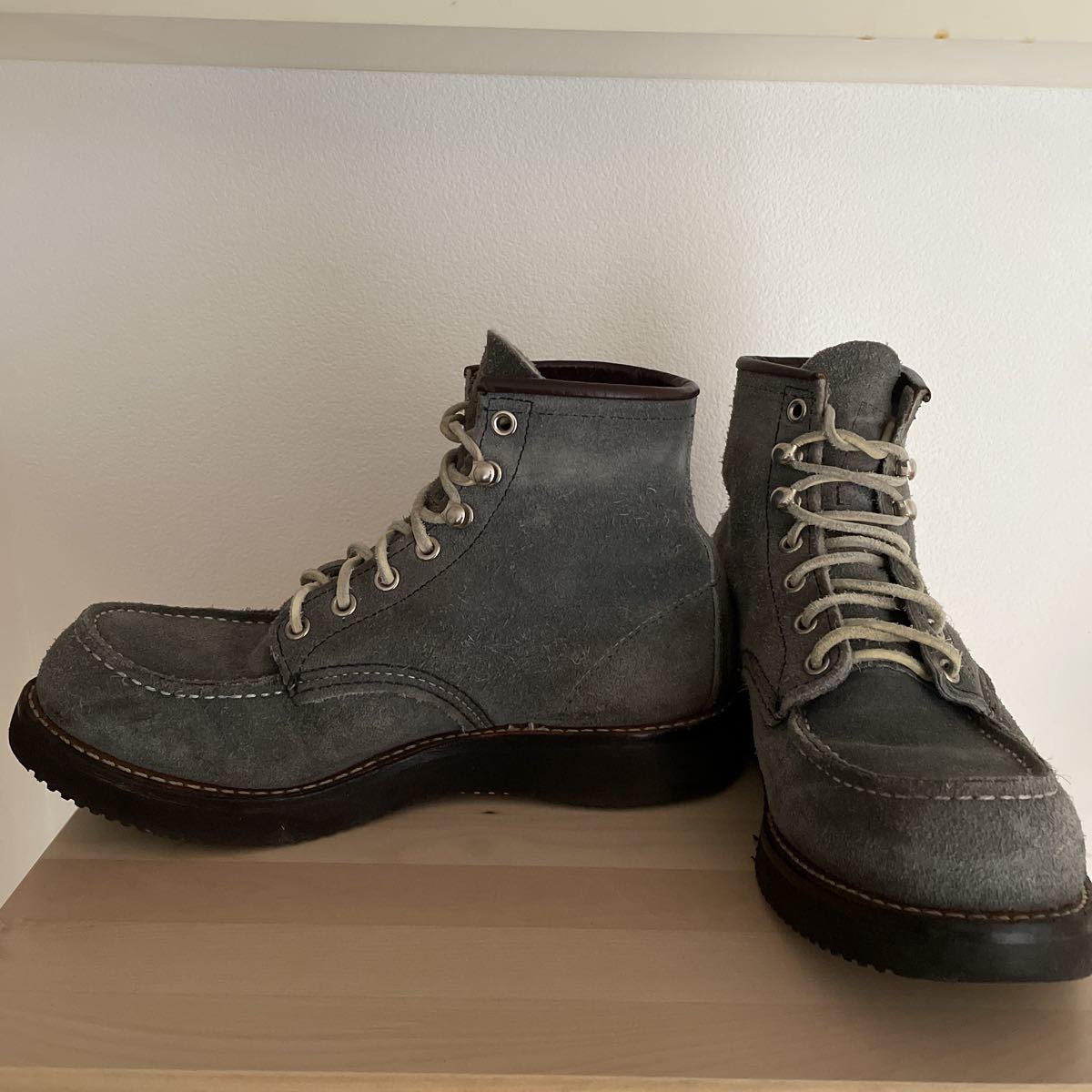 37%割引高評価なギフト RED WING レッドウィング モックトゥ スエード 新型コロナ 8165良品7D/13年製レッドウィングアイリッシュセッター黒ベックマンビブラム ブーツ