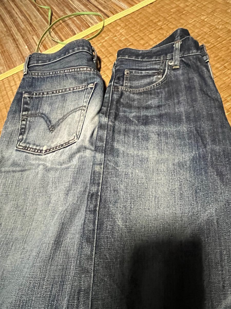 【2本セット】Levi's 502 W31 L33 ジーンズ デニム古着 リーバイス ユニクロ UNIQLO デニム お値打ち