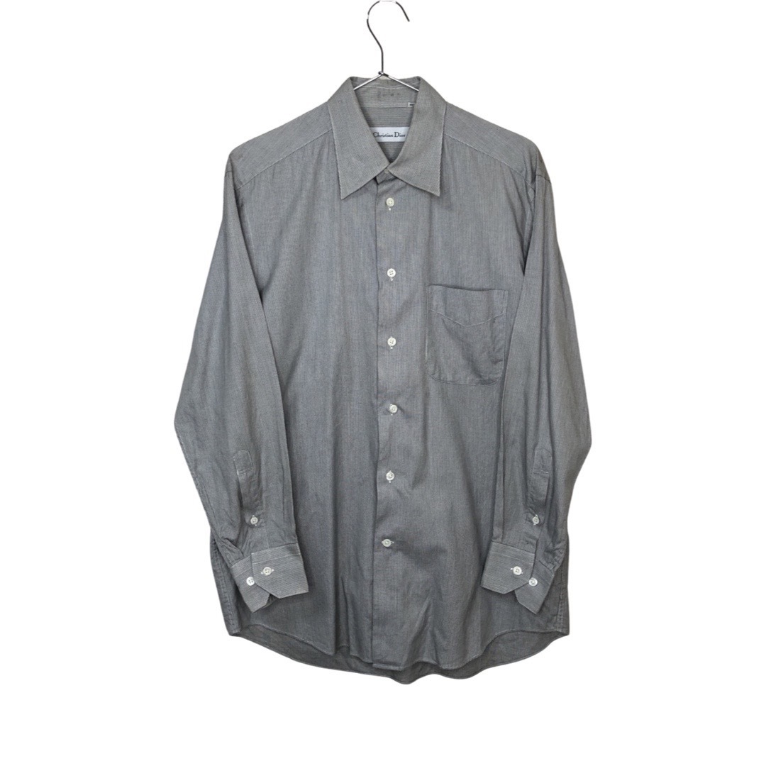 *Christian Dior Christian Dior * men's long sleeve shirt shirt dress shirt gray series size 1/39.5 tube :C:08