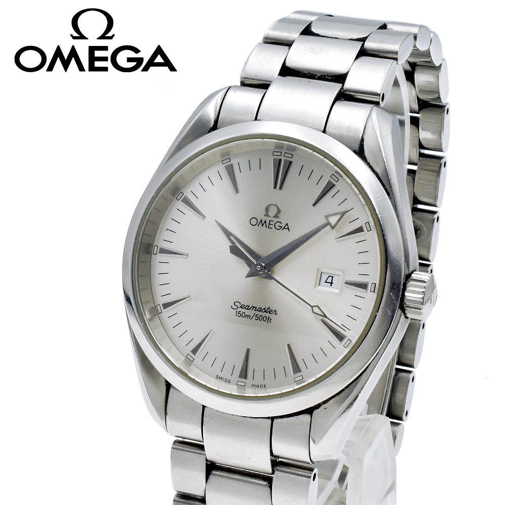 OMEGA オメガ シーマスター 150m/500ft アクアテラ Ref.196.1113 Cal.1538 QZ クォーツ メンズ腕時計 シルバー_画像1