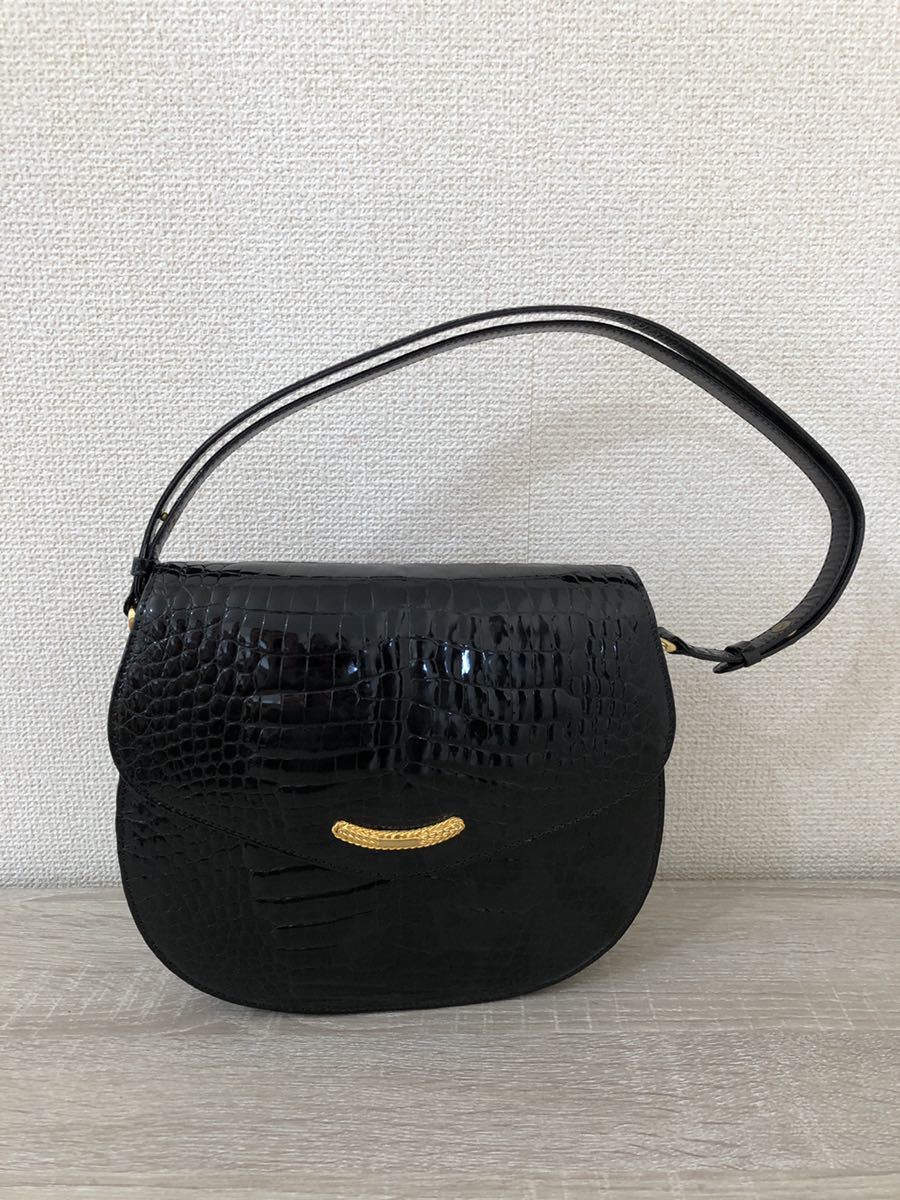美品】 GENUINE CROCODILE SKIN ジェニュインクロコダイルスキン