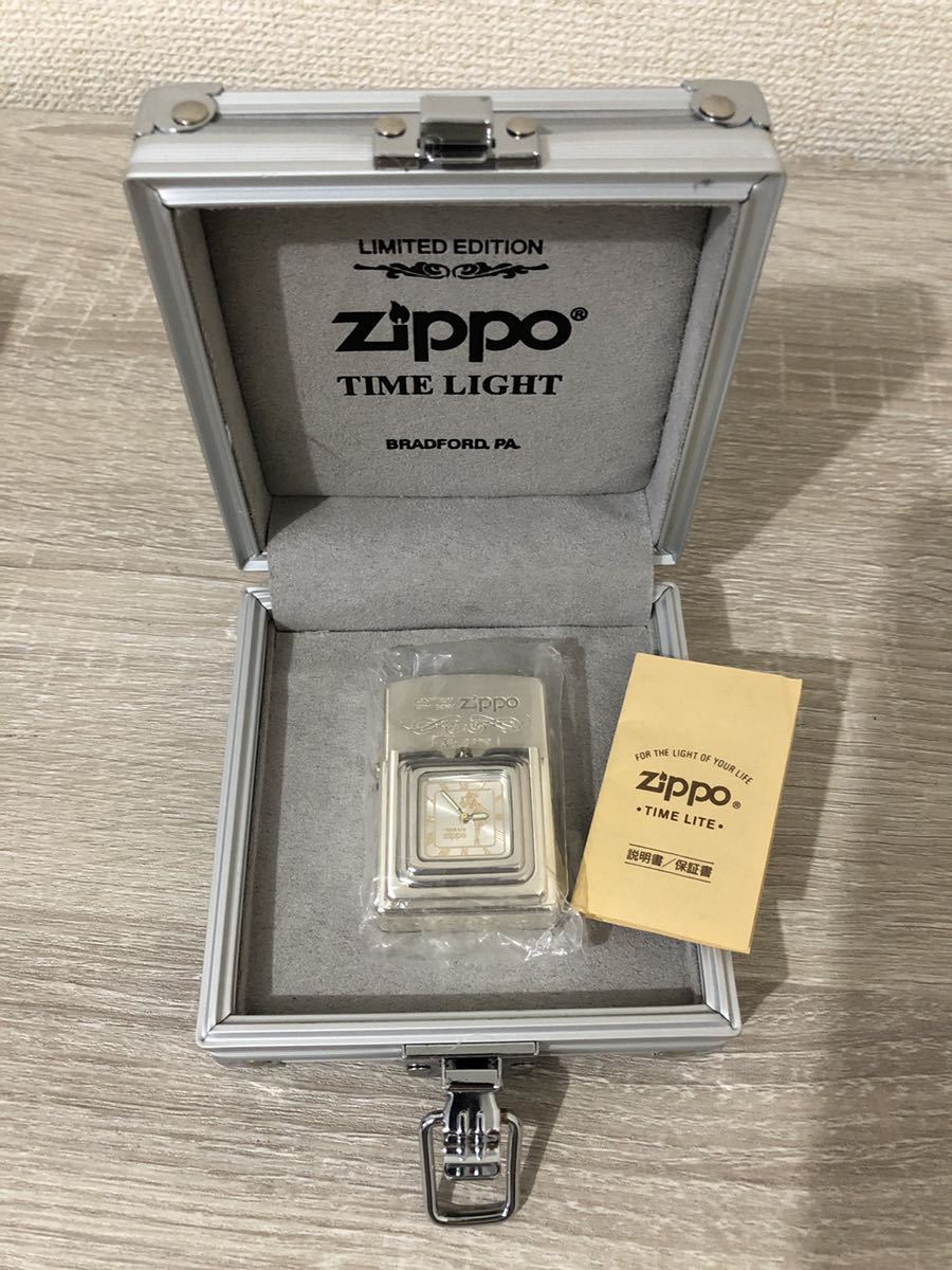 【美品】ZIPPO ジッポー 特別限定品 LIMITED EDITION ケース付き TIME LIGHT ライター _画像1