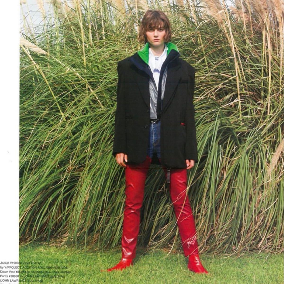新品〉john lawrence sullivan デニム&レザーパンツ 赤 | www.cioccola.it