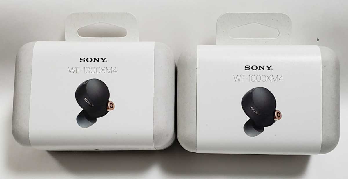 【新品・未開封・送料無料】ソニー SONY ワイヤレス ノイズキャンセリングイヤホン WF-1000XM4 Bluetooth LDAC対応 ブラック 二個セット_画像1