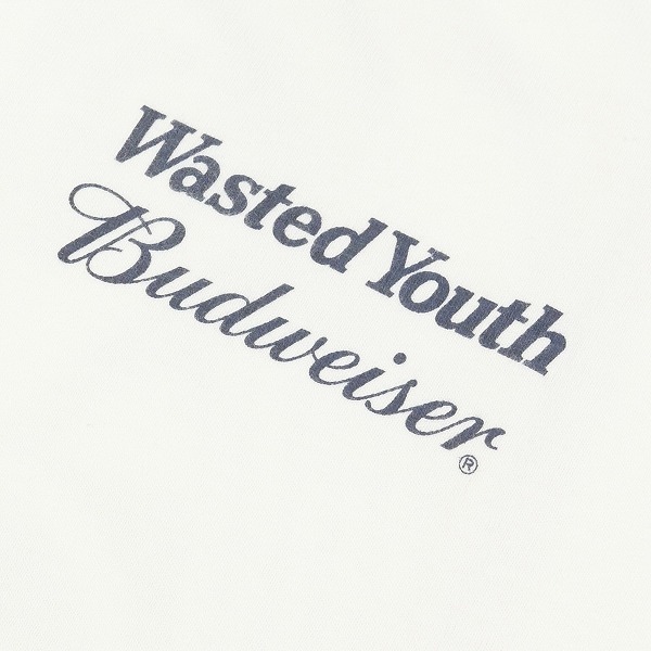 Wasted youth ウェイステッドユース ×Budweiser 22SS T-SHIRT Tシャツ 白 Size 【XXL】 【新古品・未使用品】 20738427_画像4