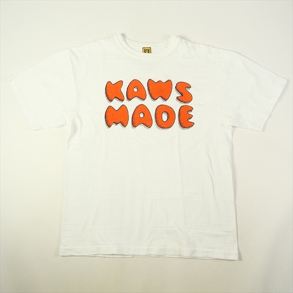 【楽ギフ_のし宛書】 KAWSMADE #3 T-Shirt ×KAWS ヒューマンメイド MADE HUMAN LOGO 20739809 【中古品-良い】 【L】 Size 白 Tシャツ 文字、ロゴ