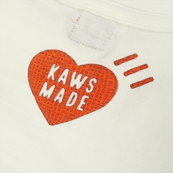 HUMAN MADE ヒューマンメイド ×KAWS T-Shirt #3 KAWSMADE LOGO Tシャツ 白 Size 【L】 【中古品-良い】 20739809_画像3