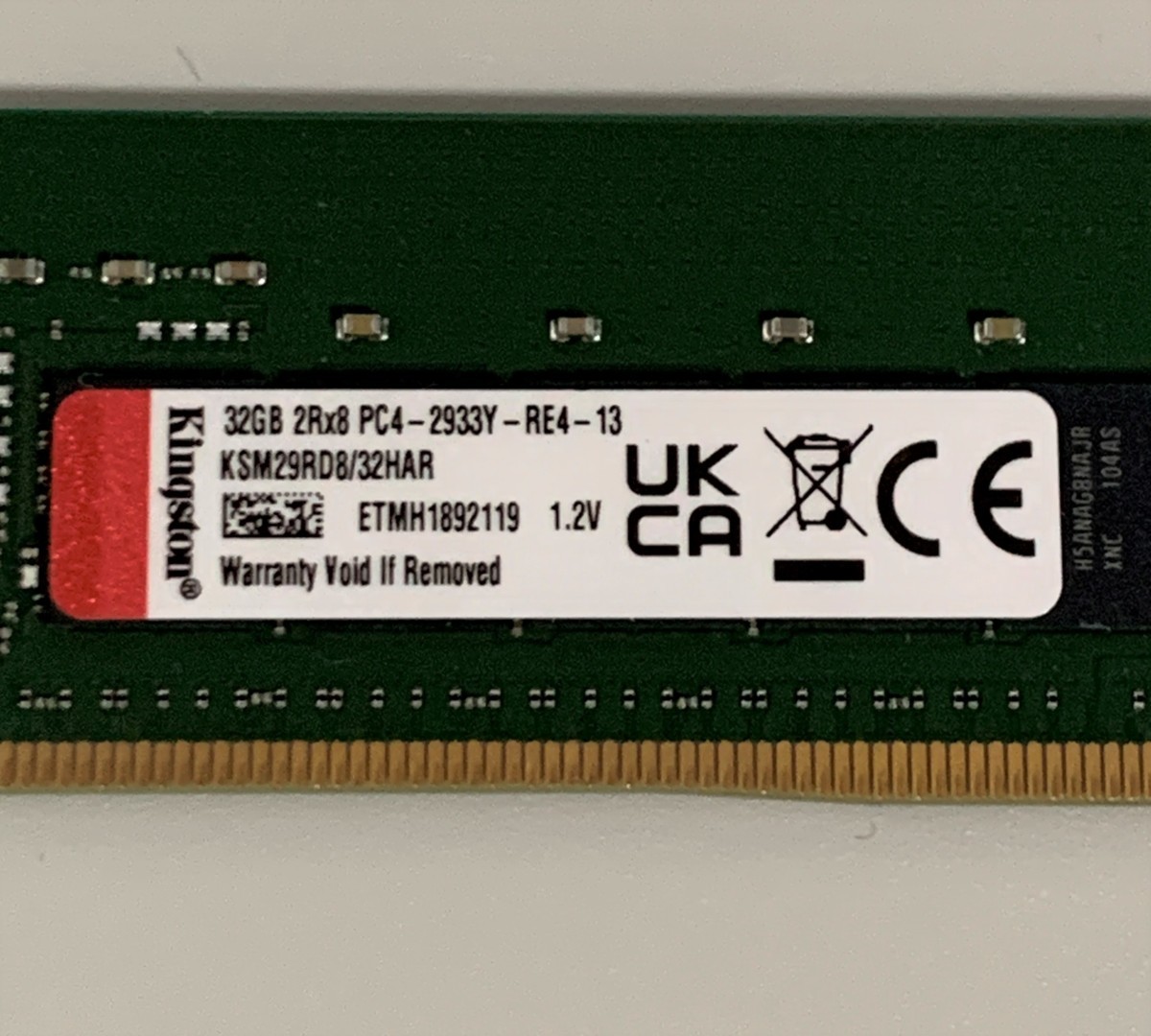 [ гарантия работы нет * проверка час BIOS отображать возможно / сервер для ]Kingston DDR4 32GB 1 листов KSM29RD8/32HAR(ECC Registered,2Rx8,PC4-2933Y-RE4-13)