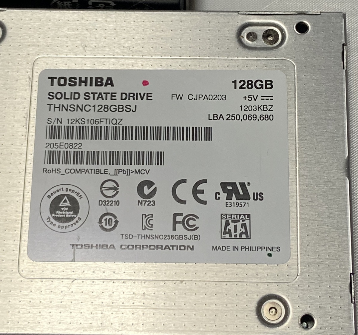 [ used ]SSD 3 pieces set 120GB 1 sheets 128GB 2 sheets / unopened Winten WT100-SSD-120GB Laxar NS100 LNS100-128RB Toshiba THNSNC128GCBSJ