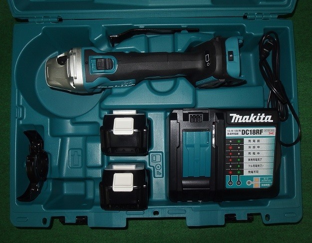 マキタ GA412DRGX 18V-100mm 無線連動対応充電式ディスクグラインダ ダイヤル変速付 6.0Ahバッテリ2個付セット 新品_画像1