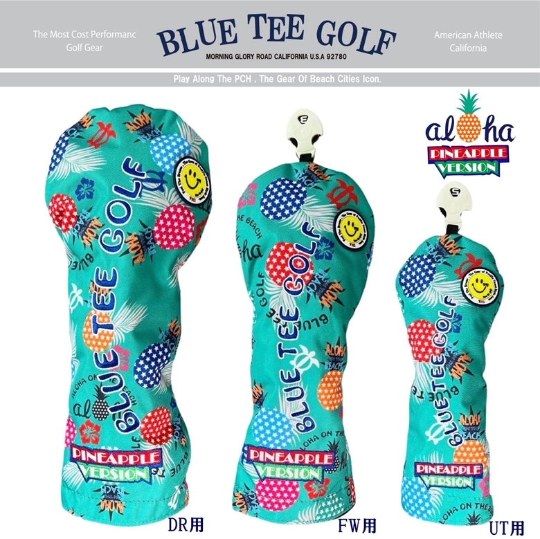 □送料無料 3PA-GR ブルーティーゴルフ 【ポップン パイン：グリーン】3本セット販売(A)ヘッドカバー BLUE TEE GOLF PHC-03