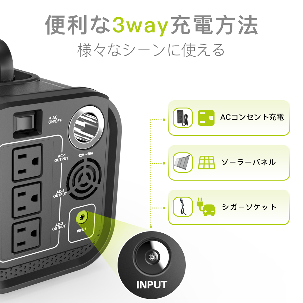 SUPA ポータブル電源 120000mAh/384Wh リン酸鉄リチウム電池