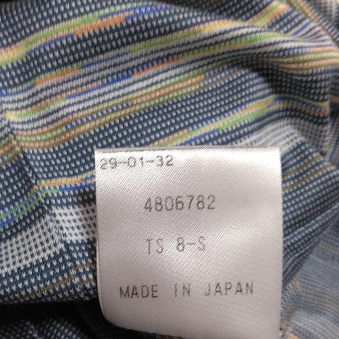 【新品】レナウン　日本製　10,890円　半袖　M　ブルーグレー　綿100%　ポロシャツ_画像6