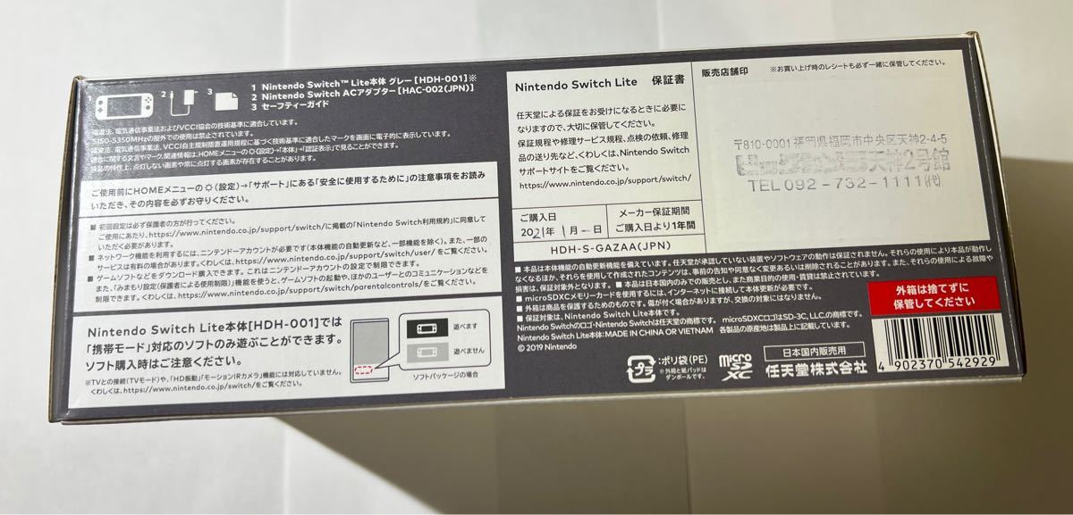 Nintendo Switch Lite Gray ／ ニンテンドー スイッチ ライト グレー色