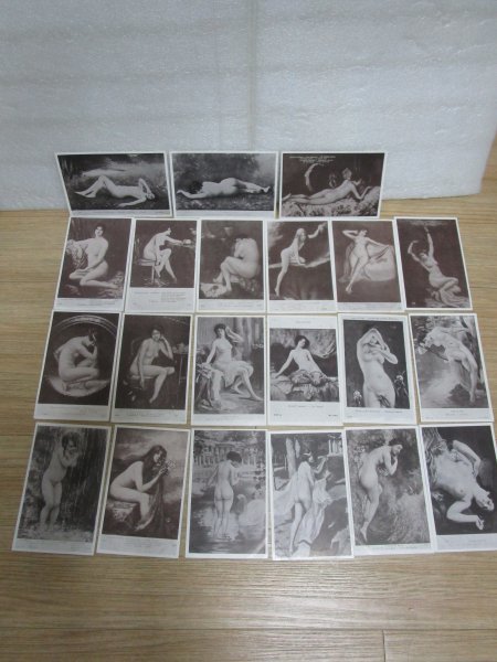 昭和初頭■絵葉書（裸婦写真・裸婦画）32枚セット　松村好文堂謹製　主に19世紀末の「サロン・ド・パリ」出展作品_画像1