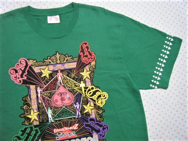 ももいろクローバーＺ　5TH DIMENSION　JAPAN TOUR プリントTシャツ・有安杏果シャツ　半袖　緑色　サイズ XL　綿100％　＠応援グッズ_画像5