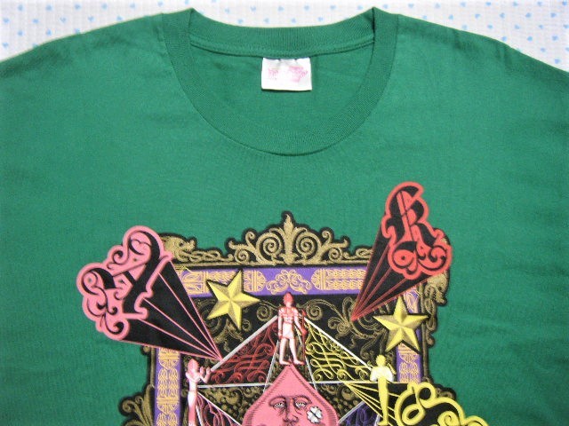 ももいろクローバーＺ　5TH DIMENSION　JAPAN TOUR プリントTシャツ・有安杏果シャツ　半袖　緑色　サイズ XL　綿100％　＠応援グッズ_画像4