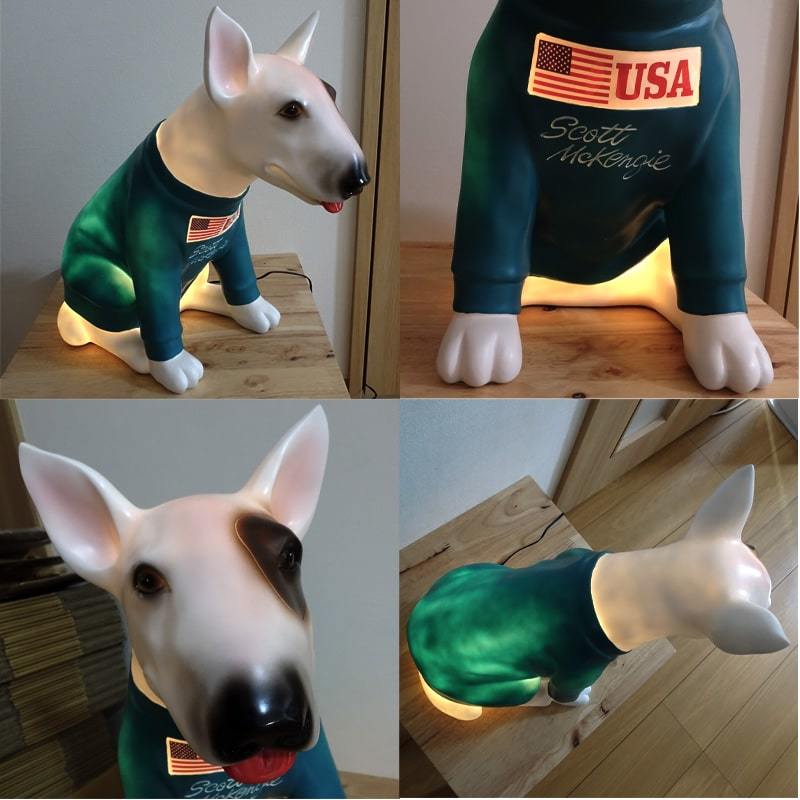 LEDライト 犬 置物 ネオン インテリア ヴィンテージ 可愛い Statue with LED LIGHT レトロ アメリカン USA DOG イヌ 雑貨 かわいい_画像2