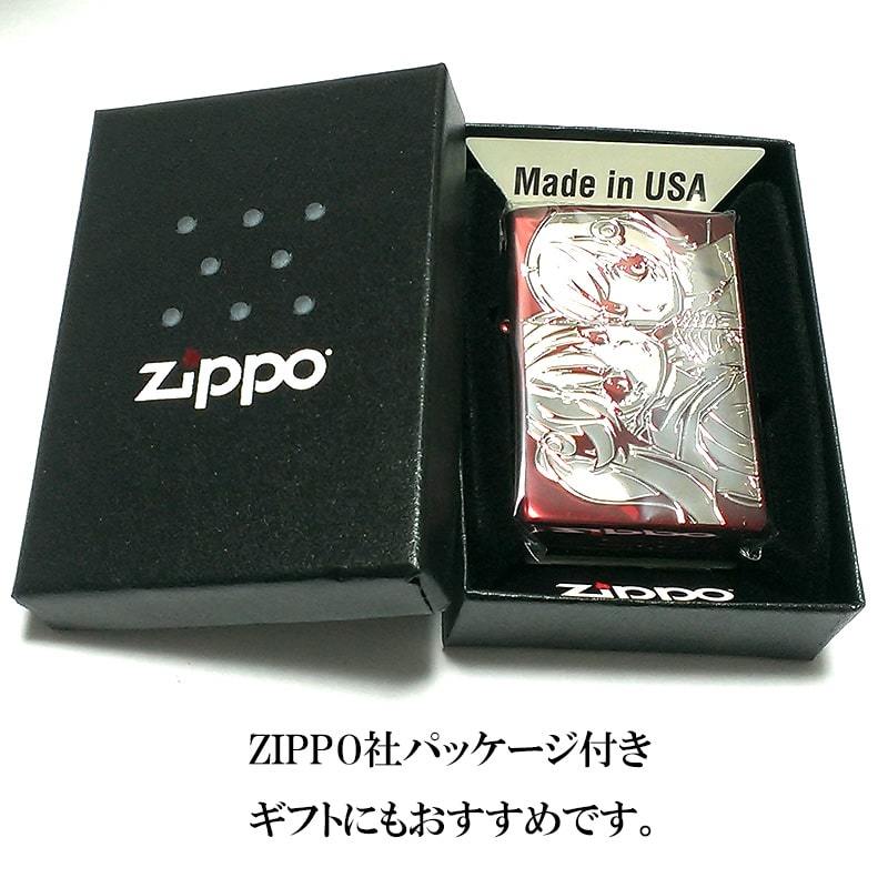 ZIPPO アニメ 物語シリーズ ファイヤーシスターズ ジッポ ライター レッド ジッポー 銀 色差し キャラクター ギフト プレゼント メンズ