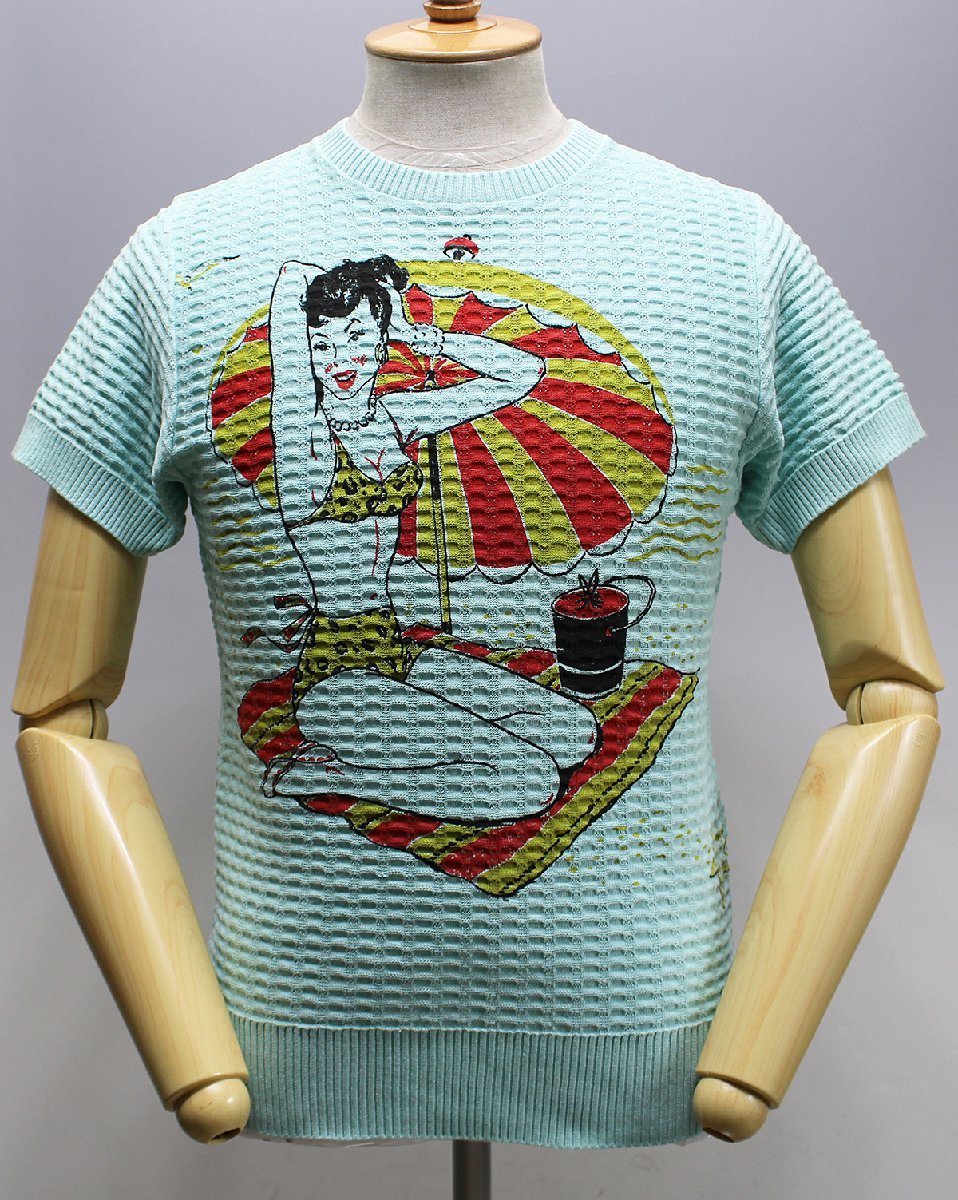 【限定販売】 High Groovin The (グルービンハイ) M size サックス 未使用品 サマーニット ピンナップ / “PINUP” KNIT SUMMER STYLE 1950s Mサイズ 【限定販売】 High Groovin The (グルービンハイ) M size サックス 未使用品 サマーニット ピンナップ / “PINUP” KNIT SUMMER STYLE 1950s Mサイズ