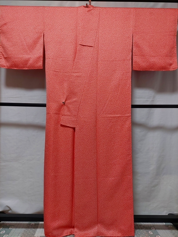 3年保証』 【桐輪】仕付け糸付*美品{正絹*江戸小紋*袷仕立*着物}*未