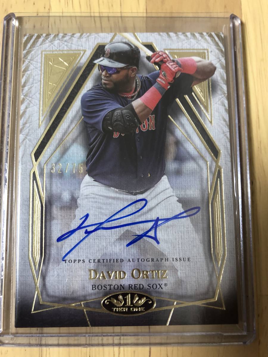 topps 2022 tier one 直筆サインカード auto 直書き david ortiz ☆75