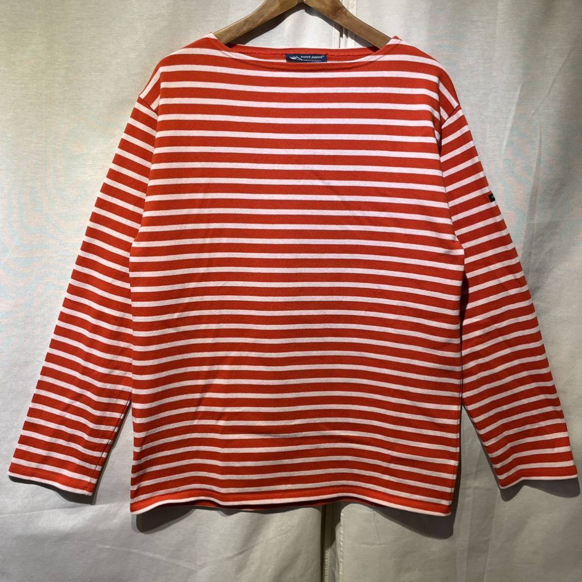 【希少】SAINT JAMES T6 オレンジ バスクシャツ フランス製 ビッグサイズ / フランス軍 m-47 m-52 lacoste outil comoli auralee 90s