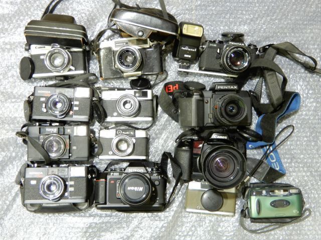 PENTAX コンパクトフィルムカメラ まとめ売り Yahoo!オークション - 1円〜 未検品 フィルムカメラ 色々 13点