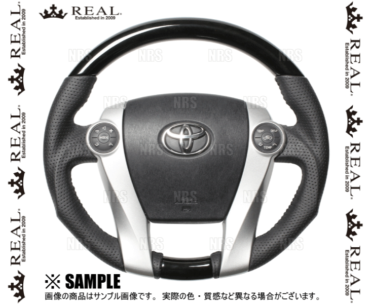 REAL レアル オリジナル (ブラックウッド/ブラックステッチ) プリウスPHV ZVW35 2012/1~2016/5 (30-2-BKW