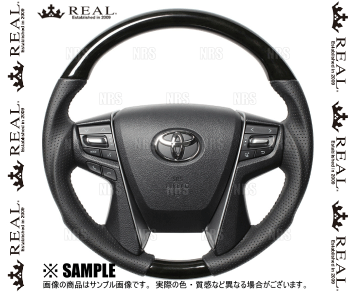 REAL レアル オリジナル (ブラックウッド/ブラックステッチ) ランドクルーザープラド TRJ150W/GDJ150W/GDJ151W 2017/9～ (H30-BKW-BK