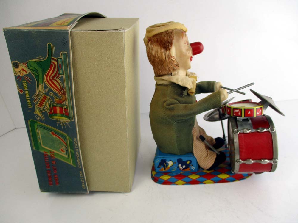 アルプス1960年代製 ピエロ ドラマー The Drumming Clown CHARLIE 完動品 高さ約24cm_画像3