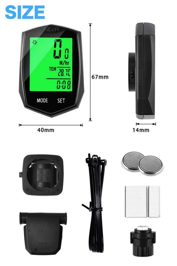 [ free shipping ] high performance cycle computer bicycle speed meter rhinoceros navy blue 