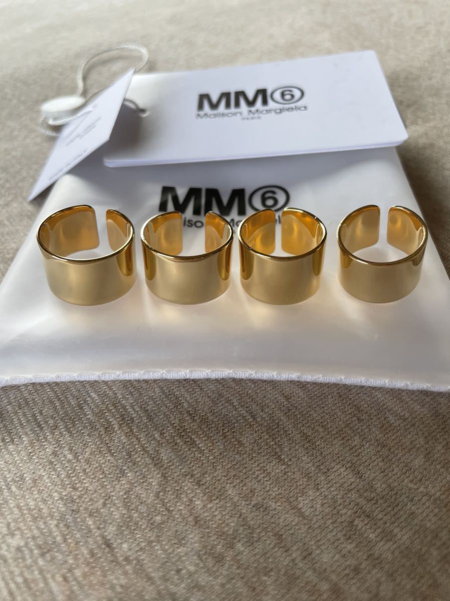 22SS新品3 メゾンマルジェラ MM6 4連リング 指輪 今期 size 3 S Maison