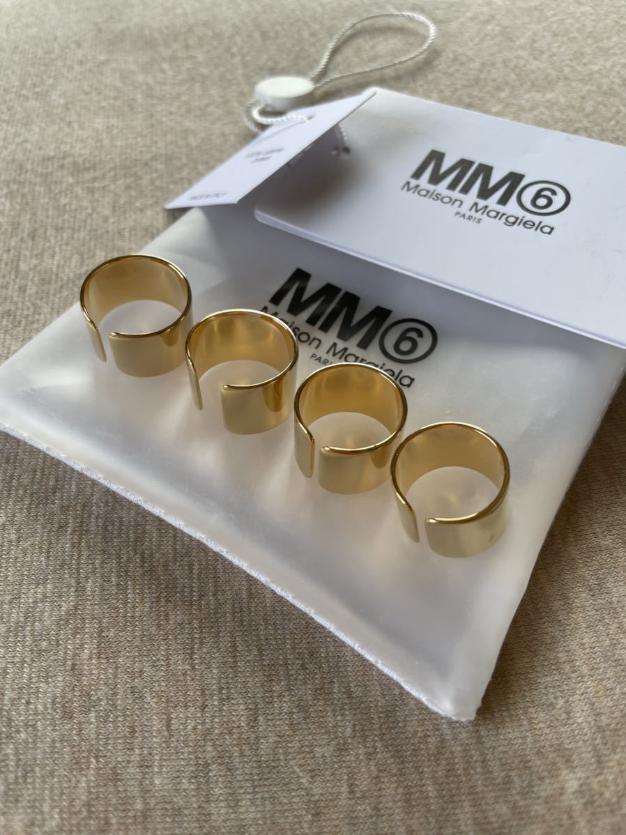 3新品 メゾンマルジェラ MM6 4連リング 指輪 22SS size 3 S Maison Margiela 6 マルタン レディース アクセサリー リング ゴールド_画像7