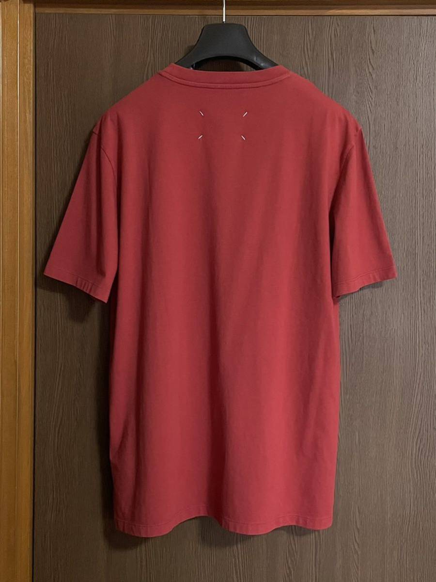 48新品 メゾンマルジェラ レギュラー コットンジャージー Tシャツ 21SS size48 M Maison Margiela 10 メンズ 半袖 カットソー バーガンディ