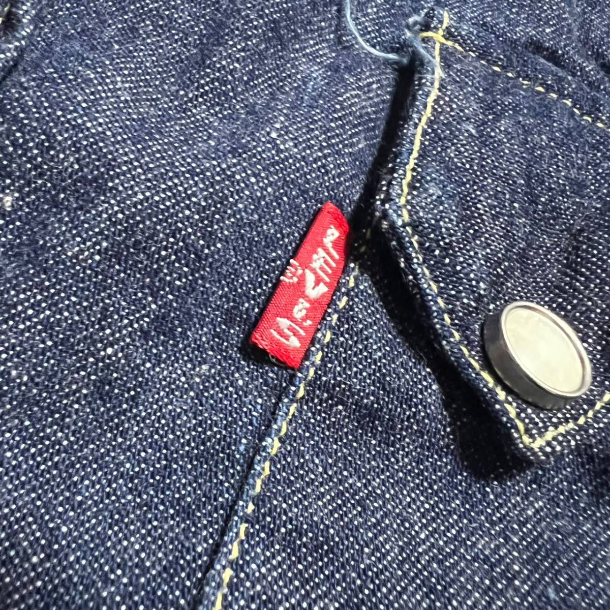 バレンシア工場製 90年代 USA製 LEVIS 07205-1018 1955年モデル リーバイス ショートホーン デニムシャツ L_画像4