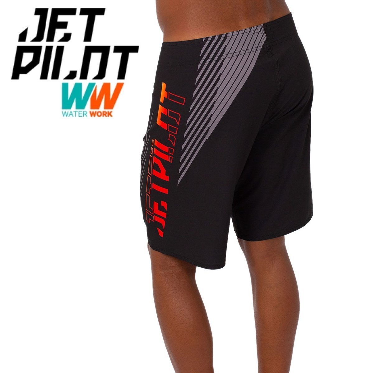 ジェットパイロット JETPILOT 2023 ボードパンツ 送料無料 スーパー スプライス ボードショーツ S22906 ブラック/レッド 30 海パン