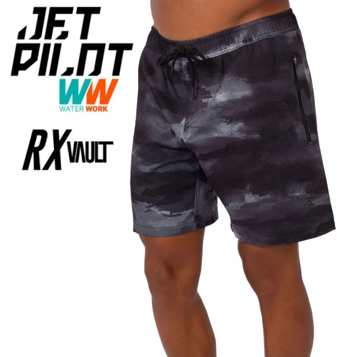 ジェットパイロット JETPILOT 2023 ボードパンツ 送料無料 RX ボルト トレーナー RX VAULT TRAINER S22911C ブラック/カモ 32 海パン_画像1