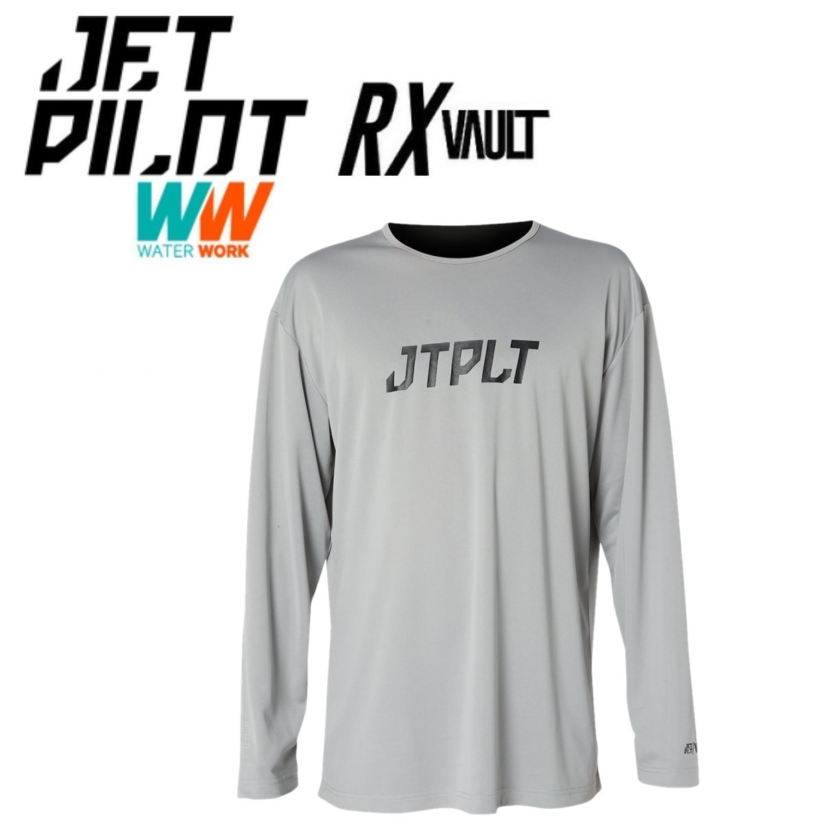 ジェットパイロット JETPILOT 2023 ラッシュガード 長袖 送料無料 RX ボルト L/S ハイドロ レース ジャージ JA22616 グレー L