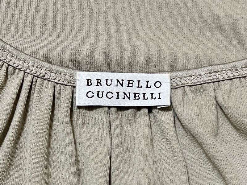 Brunello Cucinelli ブルネロ クチネリ ノースリーブ カットソー レディース ベージュ 国内正規品_画像4