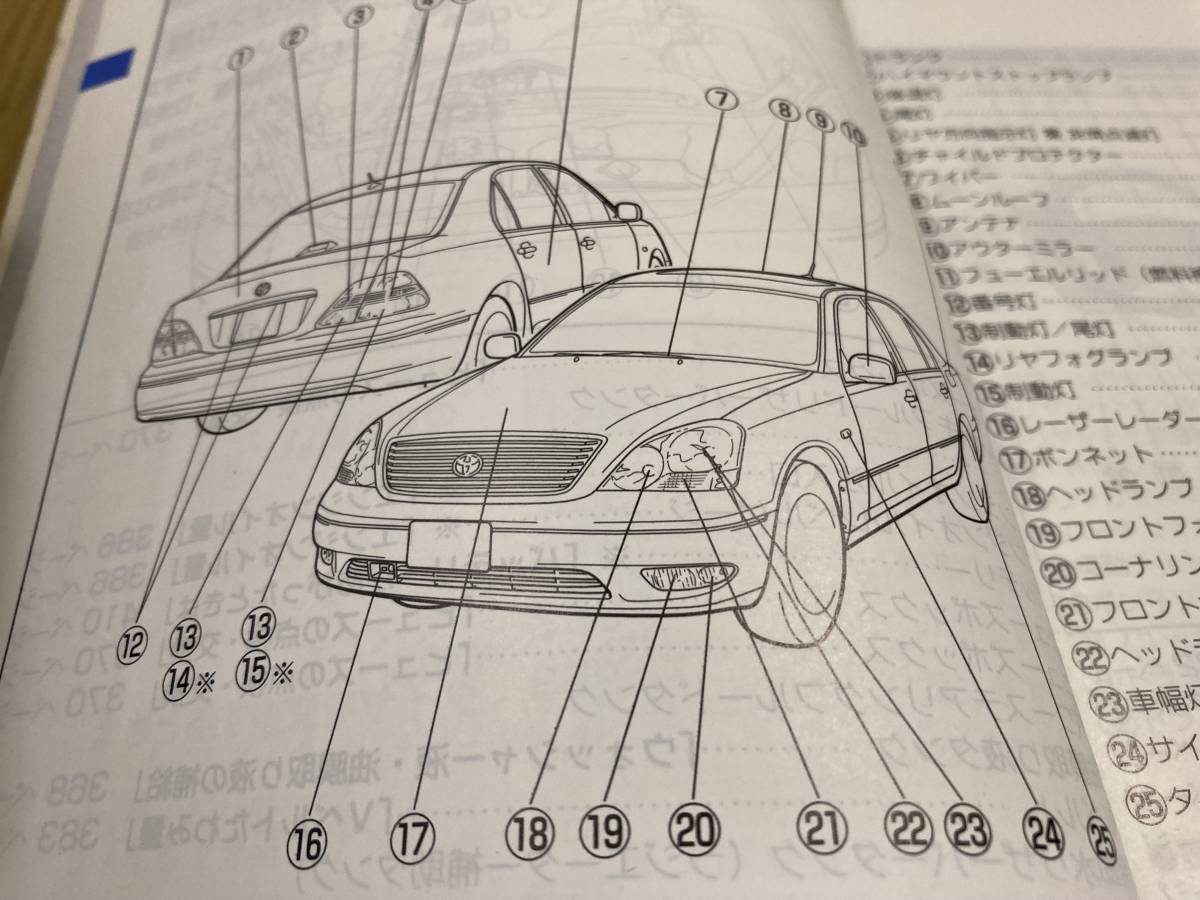  Celsior 30 series previous term model owner manual 2001 year 2 month version all 432 page Toyota safety BOOK attaching 