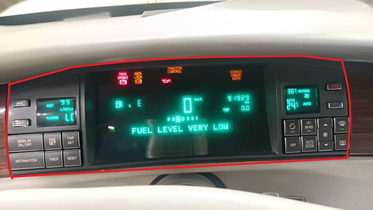キャデラック スピードメーター コンコース 走行距離 91929km E-AK44K