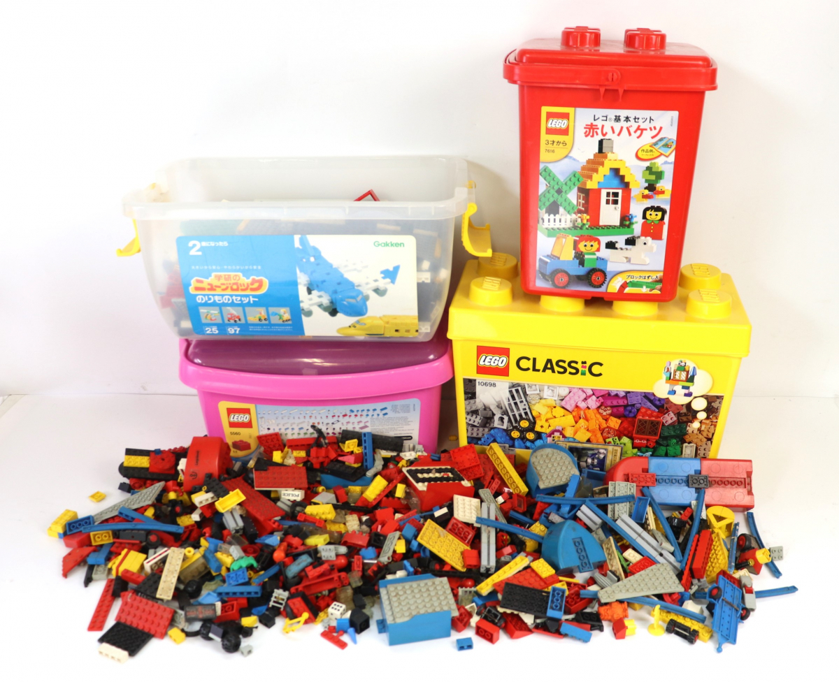 【ト葛】 LEGO レゴ 赤いバケツ CLASSIC 他 地面 基盤 部品 パーツ ブロック 総重量9.6kg まとめ CB000CYY35_画像1