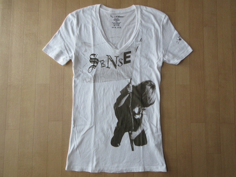 日本製 Mr.Children Tour 2011 SENSE Vネック Tシャツ M ホワイト系