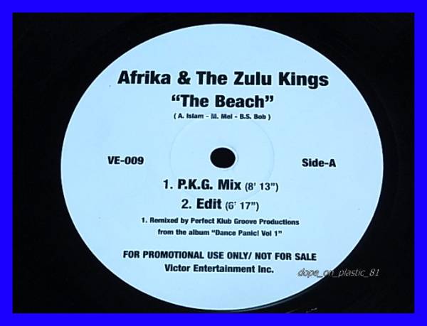 【非売品】Afrika & The Zulu Kings / The Beach/Edit/プロモオンリー/5点以上で送料無料、10点以上で10%割引!!!/12'_画像1