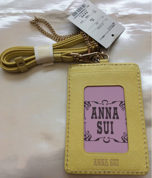  Anna Sui * pass case card inserting ticket holder * yellow 