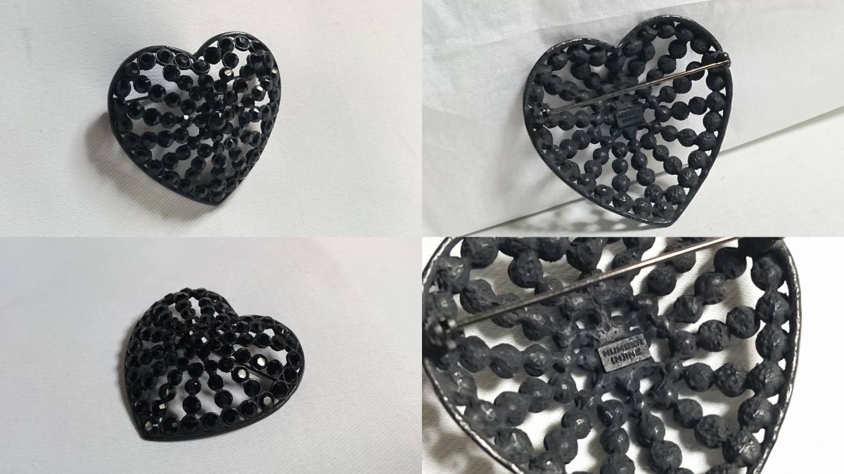  regular beautiful complete records out of production NUMBER NINE Number Nine Vintage black light Stone equipment ornament solid Heart brooch black man and woman use possible performer great number favorite *