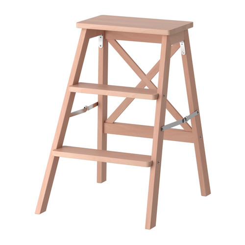 * IKEA Ikea * BEKVAMbekve-m step‐ladder 3 step, beach <63 cm> u *2h