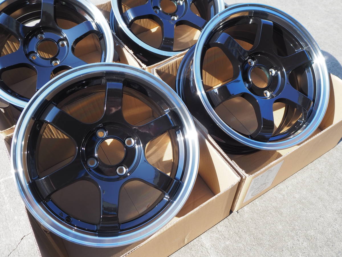 無料 逆ゾリ 185 60R15 7J 30 4H100 新品 人気 軽量 ホイール 激安 1台