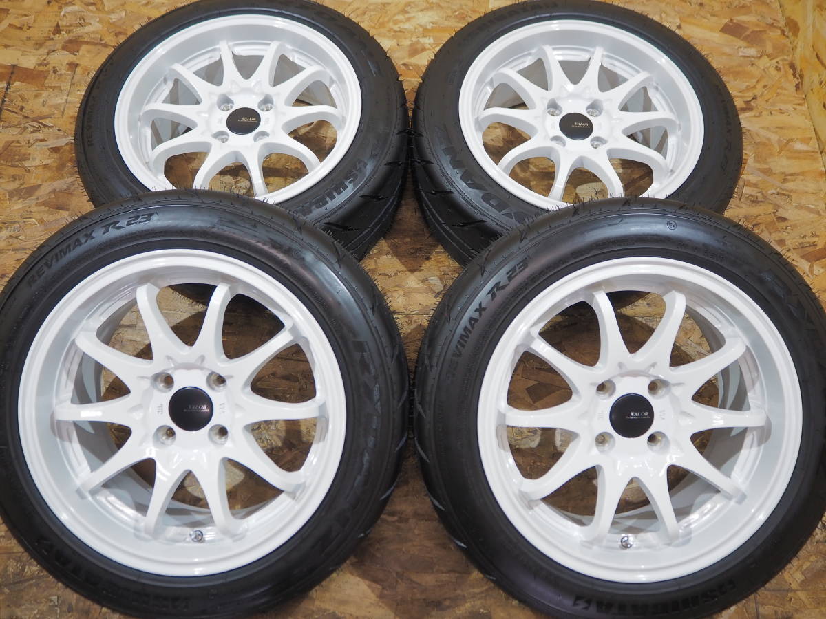 ファッションなデザイン 軽量 195 55R15 7J 30 4H100 新品 ハイ